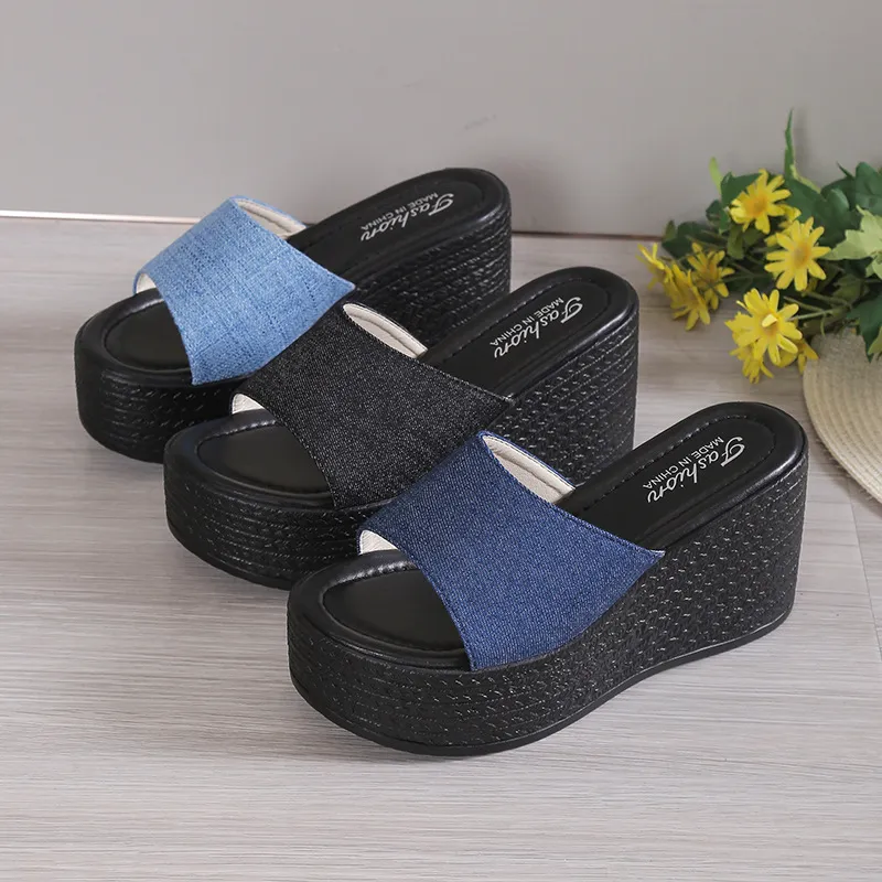 Open Toe Mid Heel Wedge Sandals, image 2
