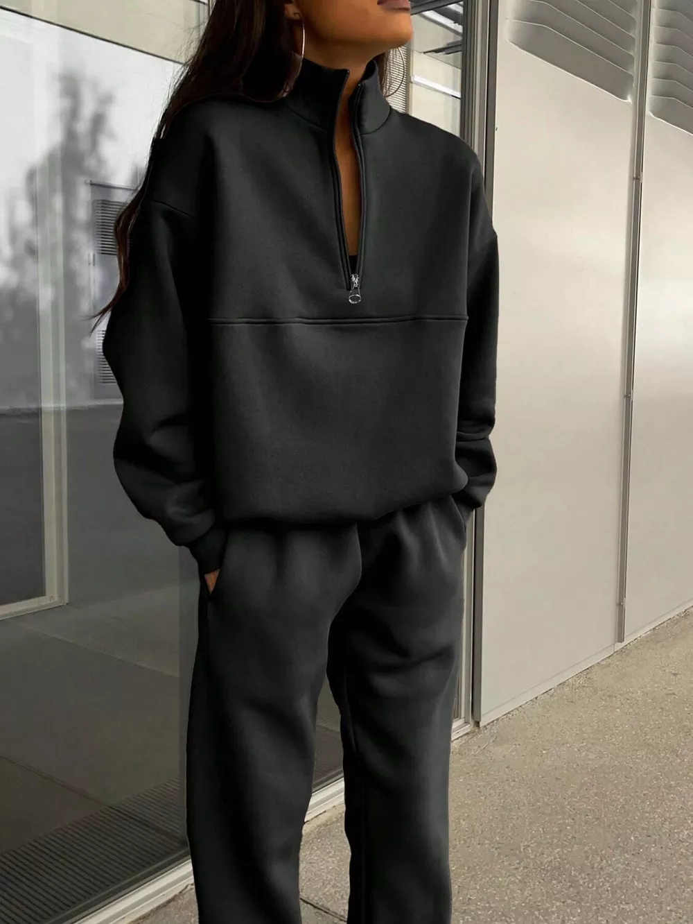 Half Zip Sweatshirt and Pants Set, image 7