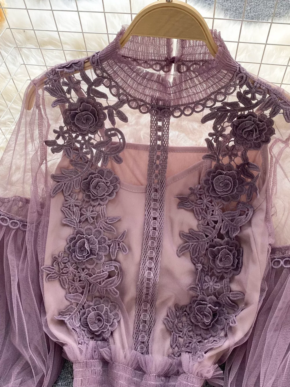 Floral Lace Blouse & Cami Set, image 15