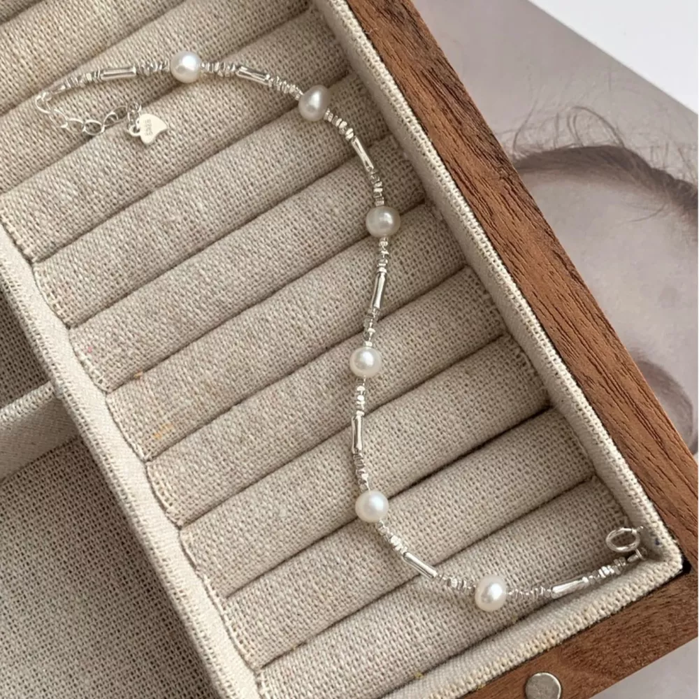 925 Sterling Silver Pearl Bracelet, image 5