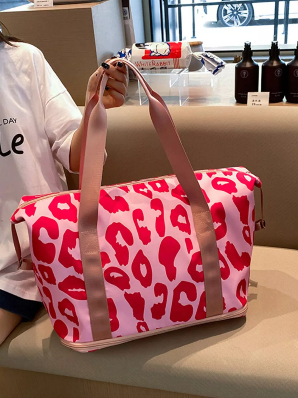 Leopard Print Travel Bag, image 3