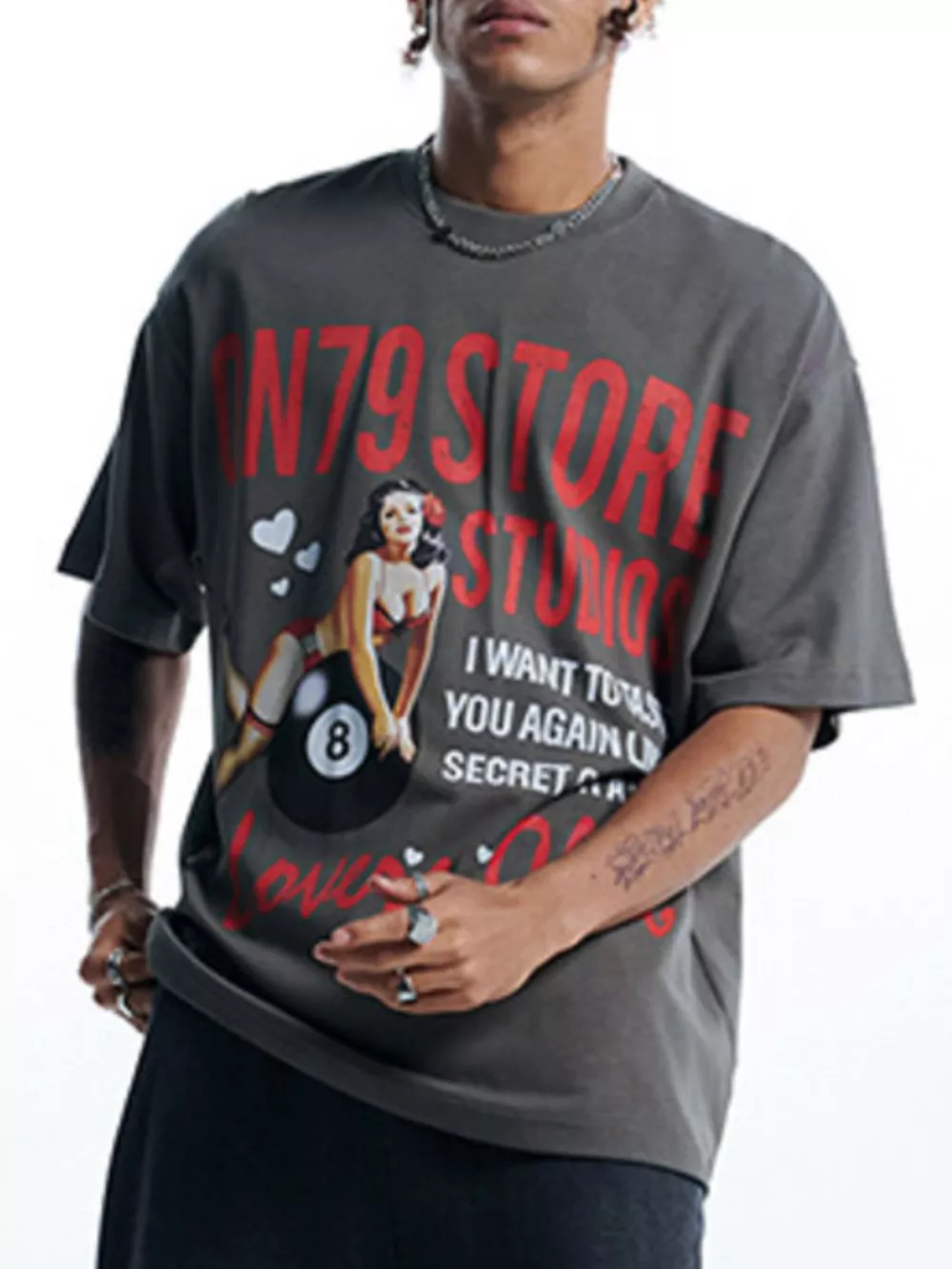 Men's Graphic Round Neck Short Sleeve T-Shirt, image 5