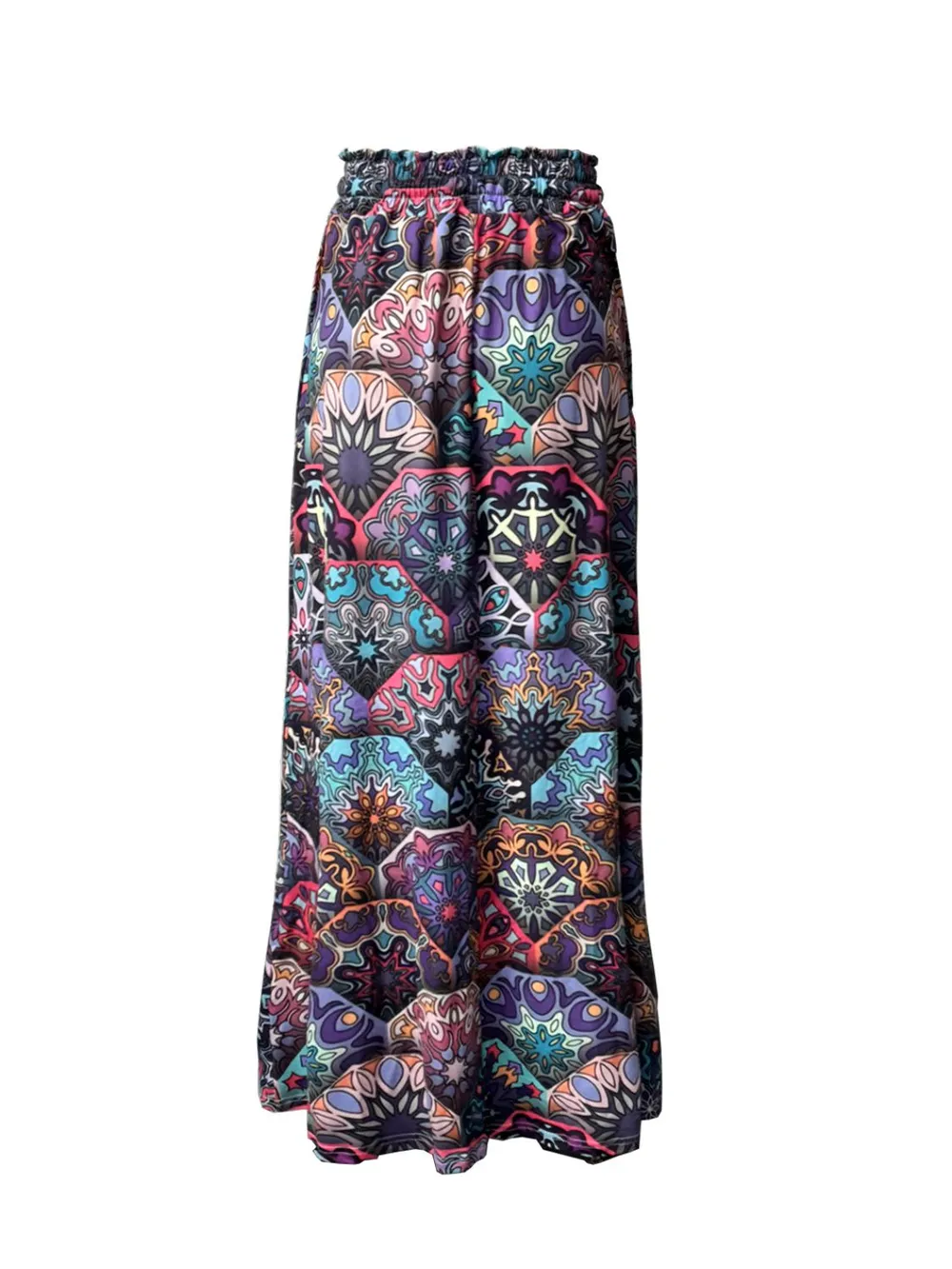 Printed Maxi Skirt with Pockets, image 4