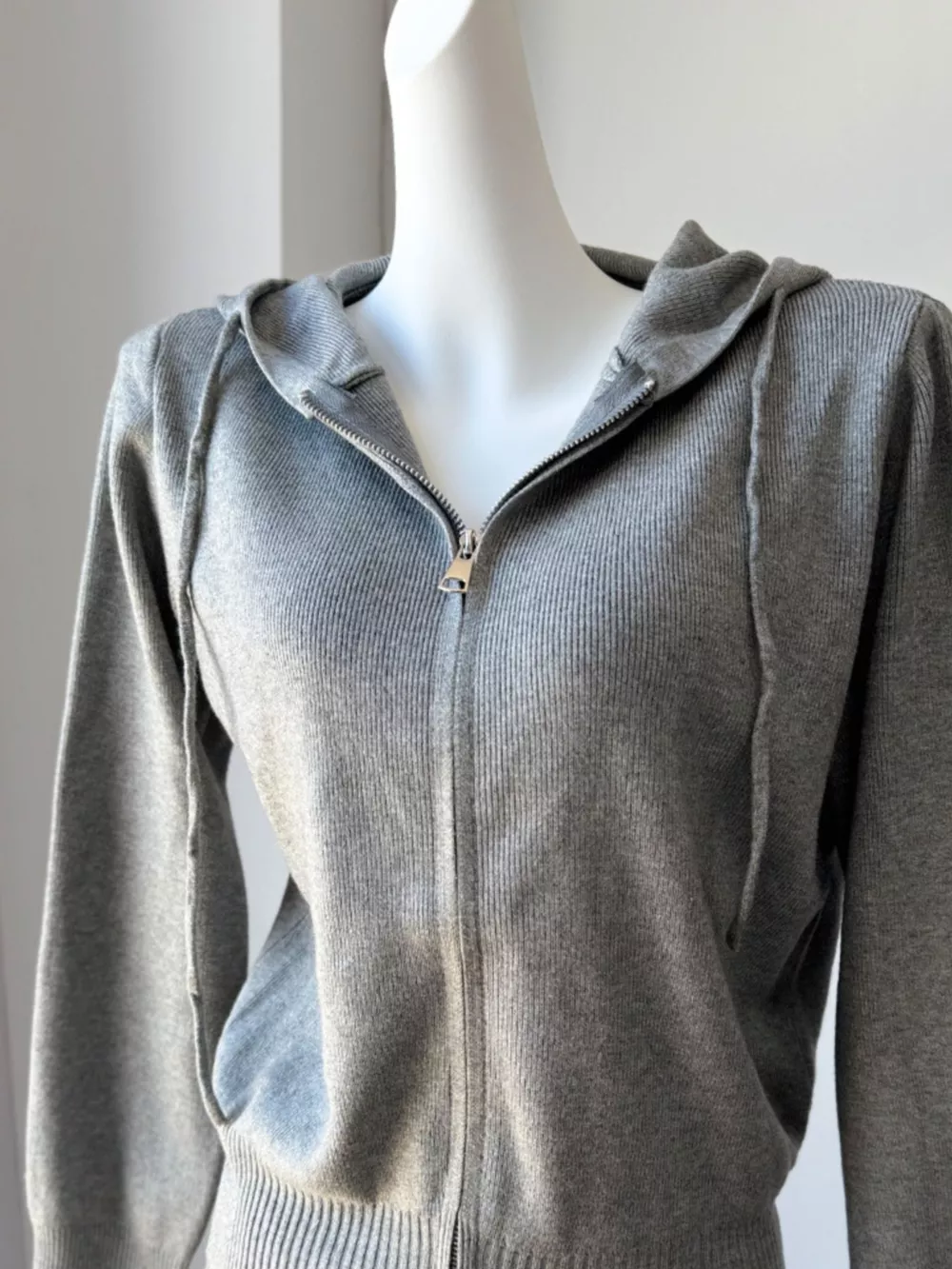 Zip Up Cardigan and Drawstring Wide Leg Pants Knit Set, image 7