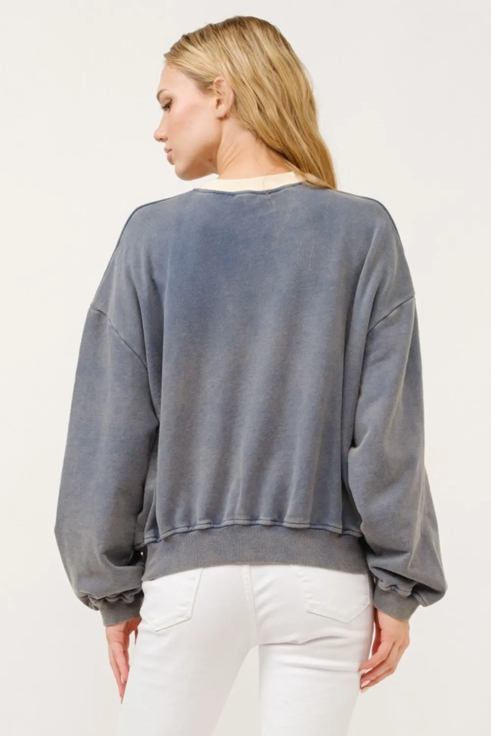 BEVERLY HILLS 92 CALIFORNIA Contrast Crop Sweatshirt, image 2