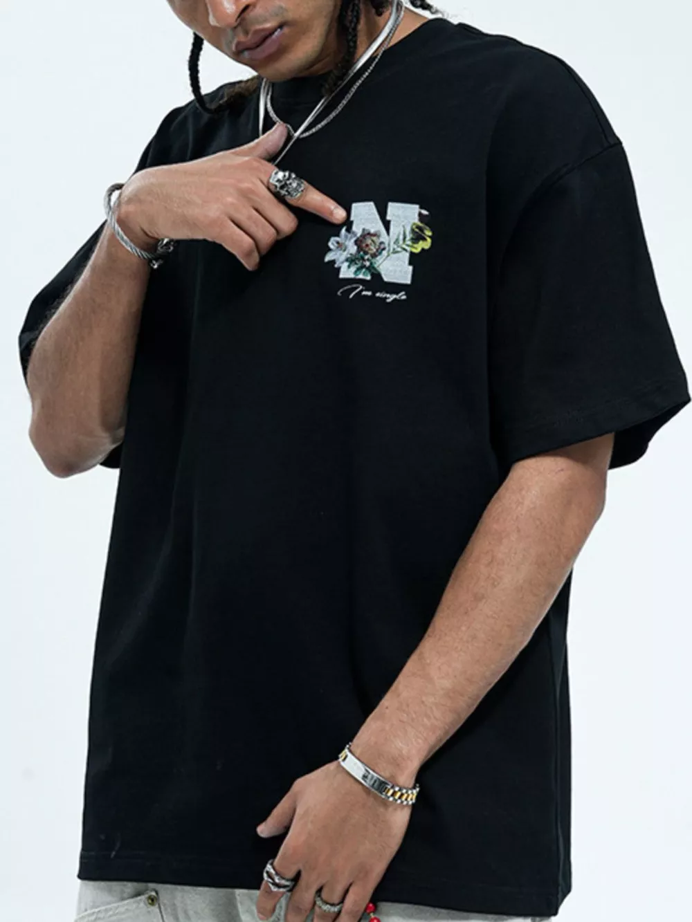 Men's Round Neck Short Sleeve T-Shirt, image 2