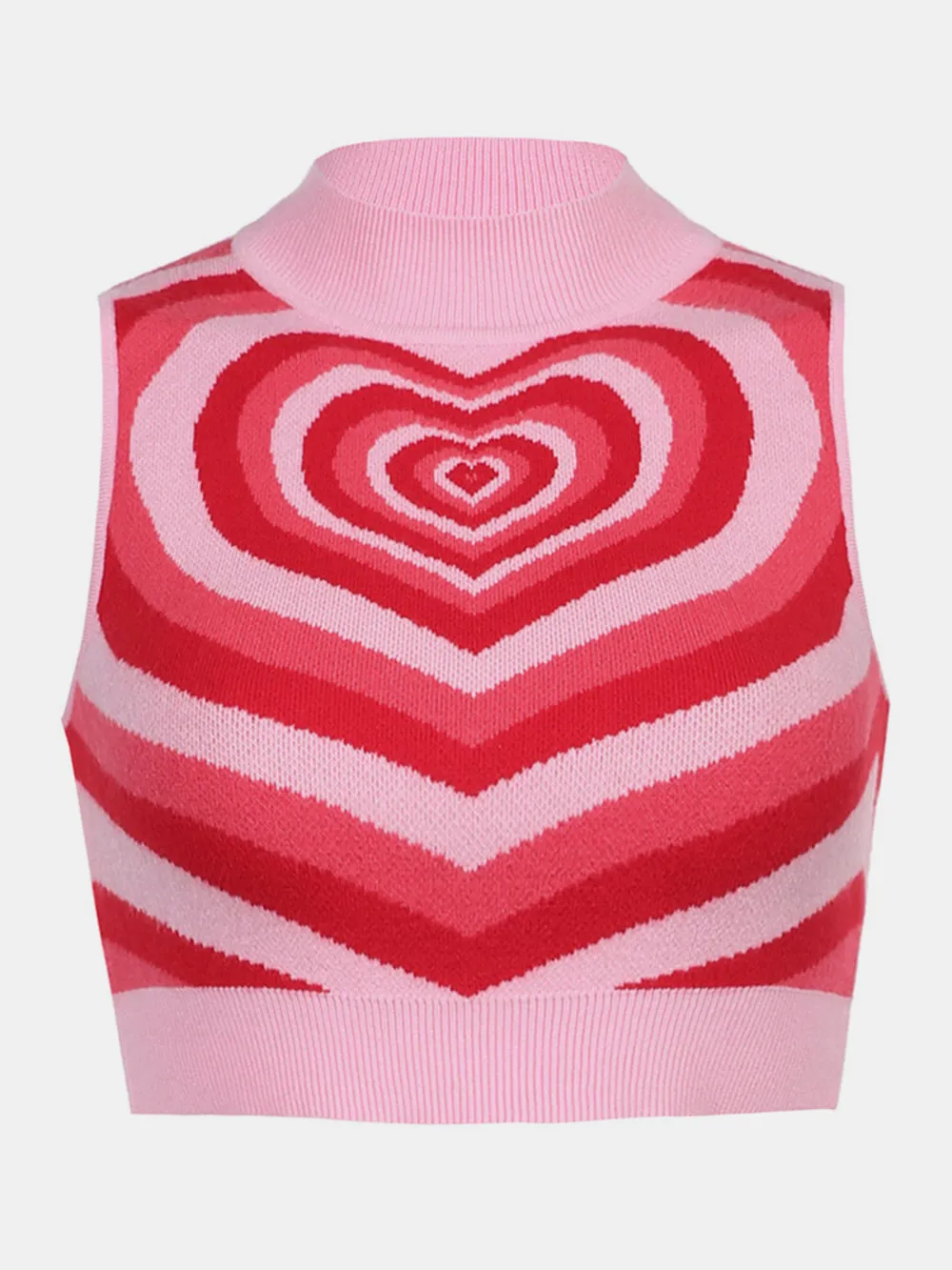 Heart Mock Neck Sweater Vest, image 6