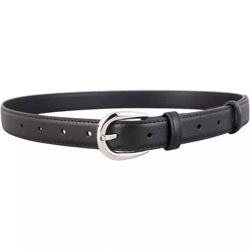 Buckle Skinny Leather Belt, image 5