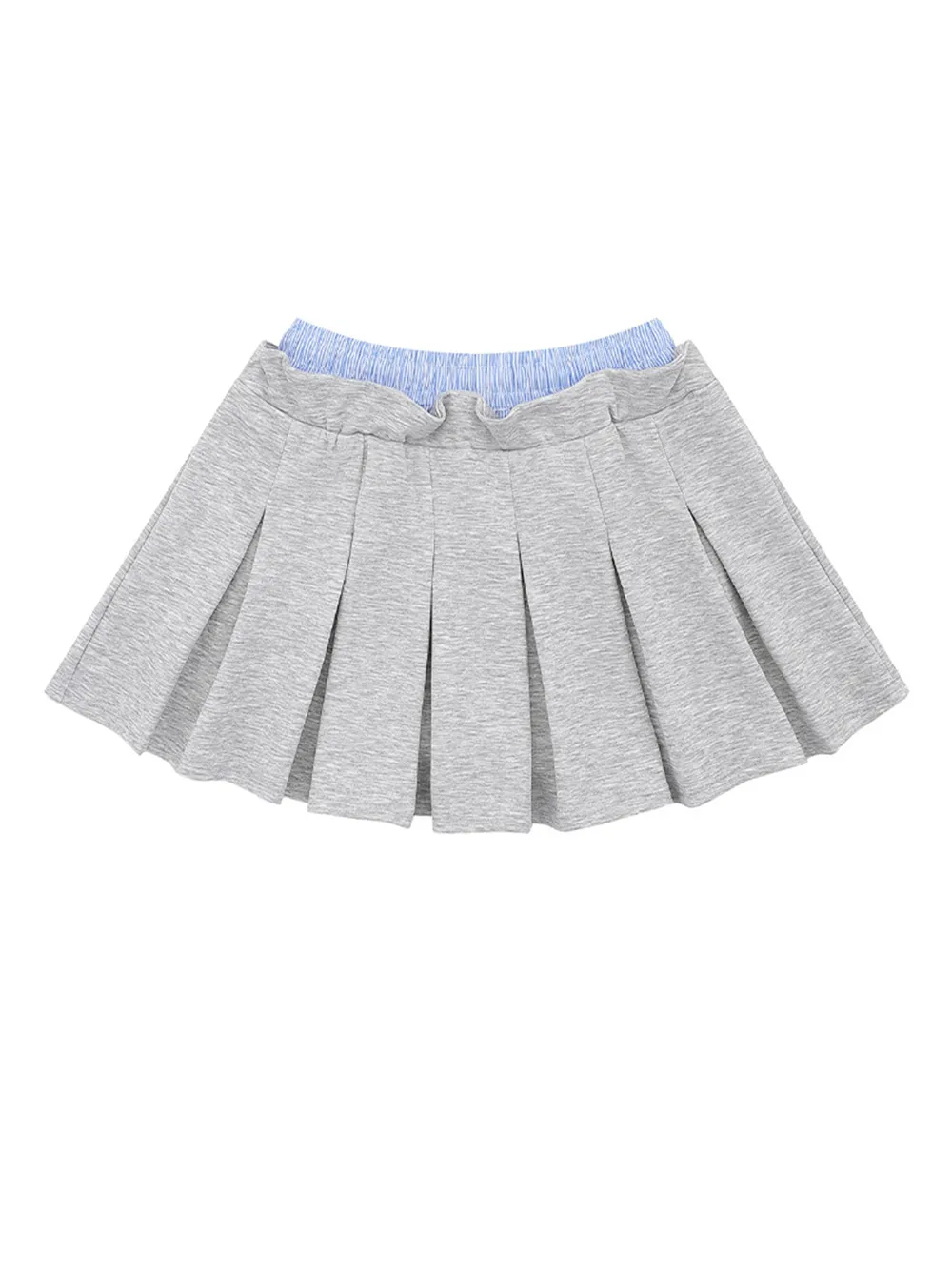 Drawstring Pleated Mini Skirt, image 3
