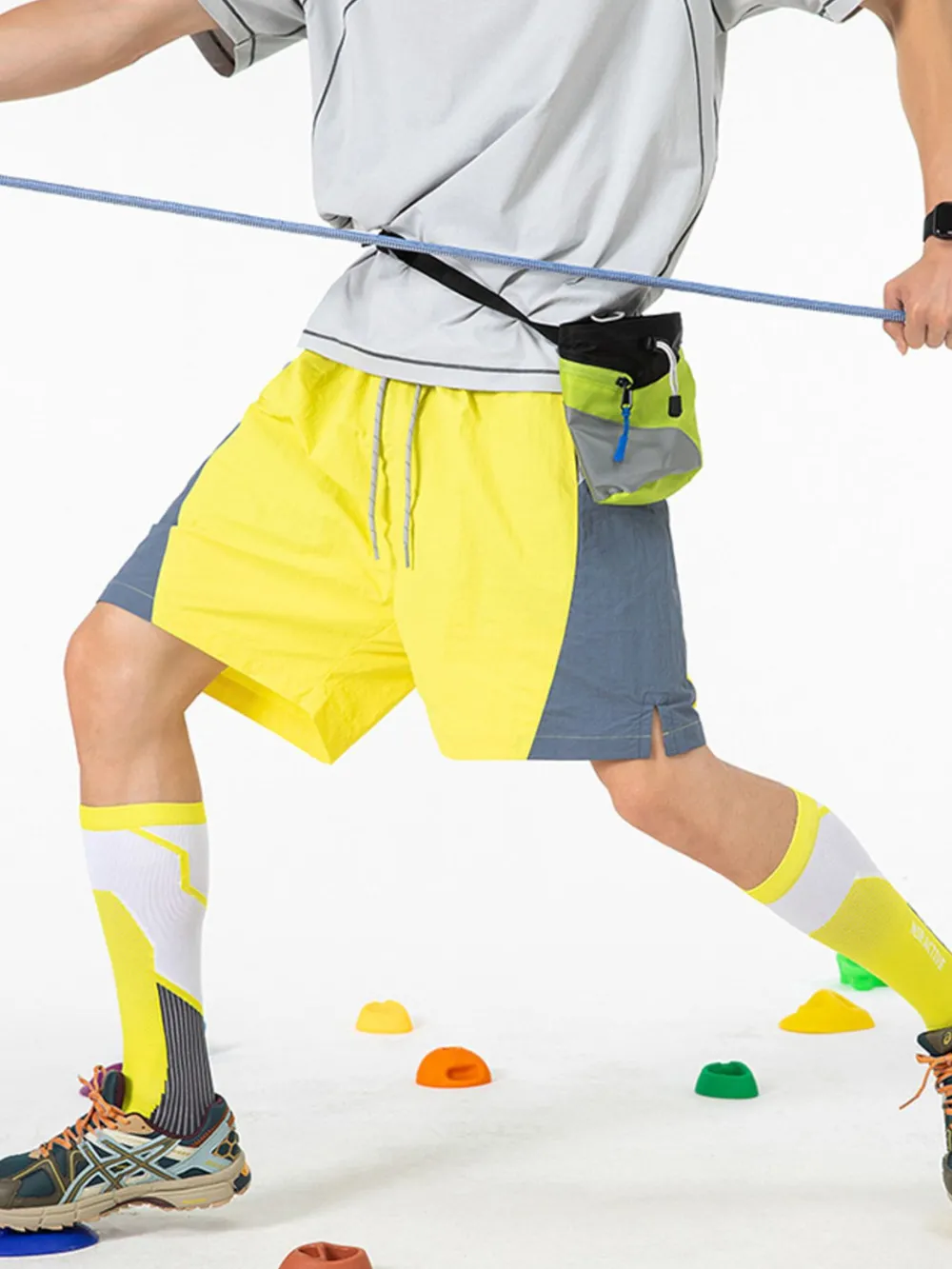 Men's Drawstring Color Block Shorts, image 12