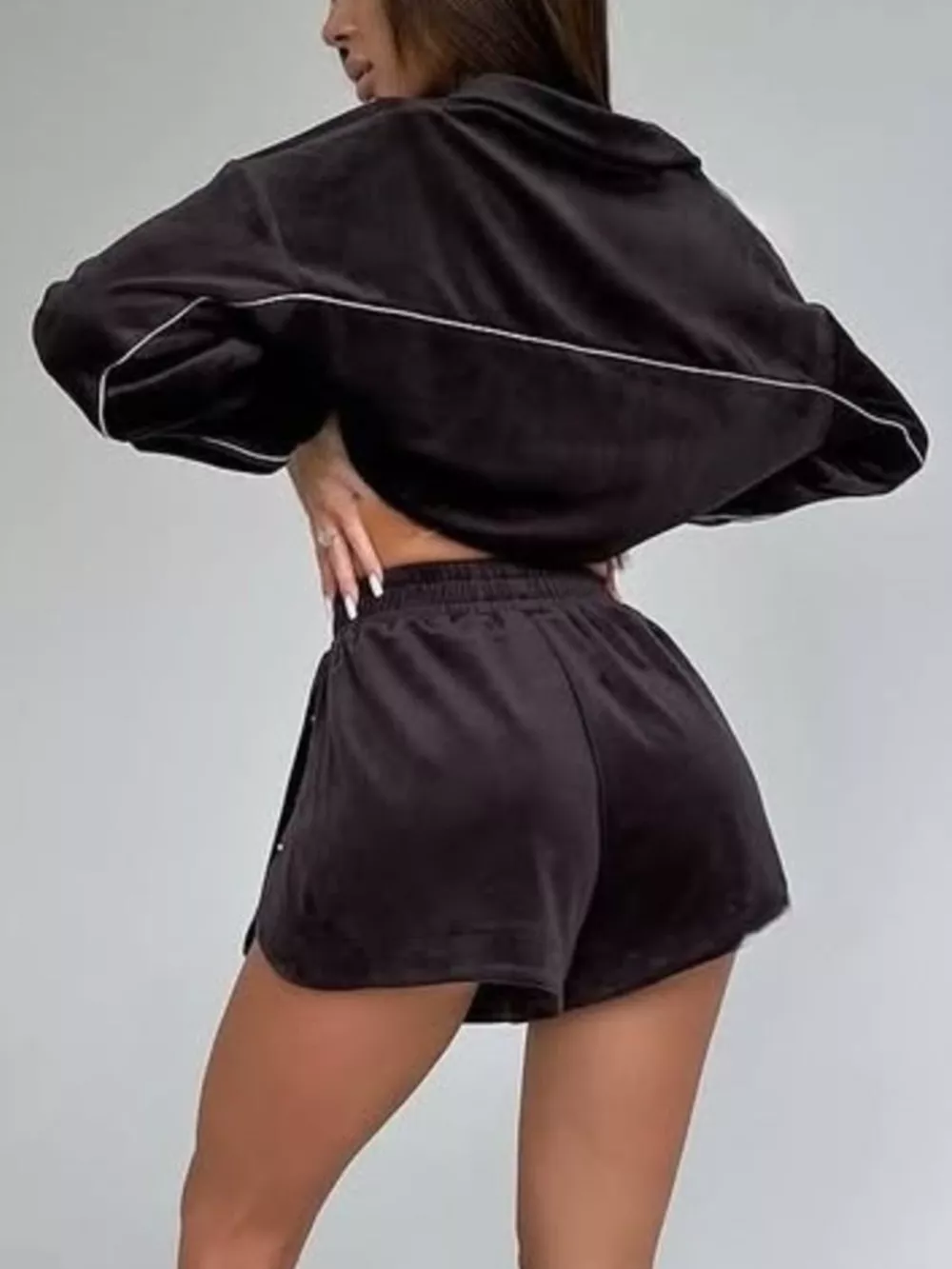 Zip-Up Outerwear and Shorts Set, image 23