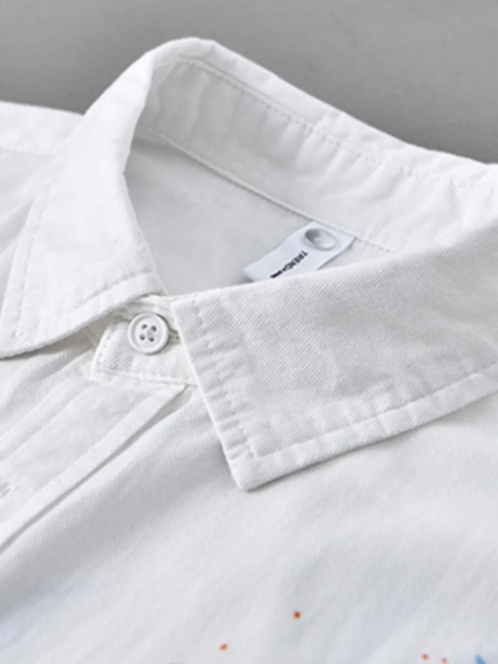 Men's Plus Size Printed Button Up Short Sleeve Shirt, image 3