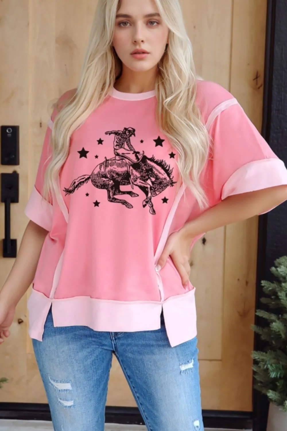 Rodeo Graphic Casual Loose Fit T-Shirt, image 4