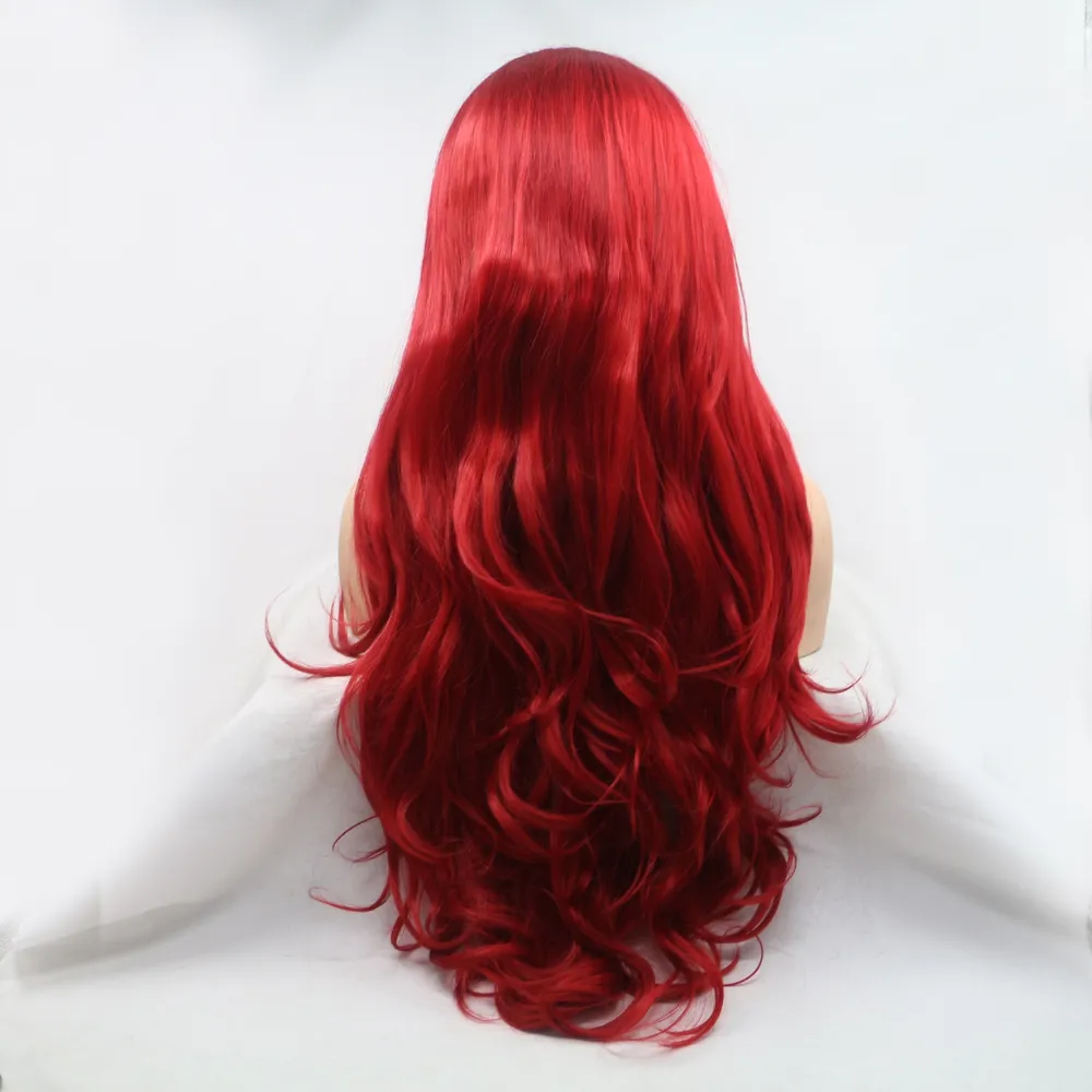 13*3" Lace Front Wigs Synthetic Long Wavy 24" 130% Density, image 2