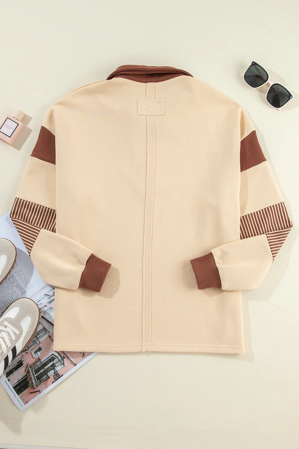 Collared Neck Long Sleeve Sweatshirt, image 5