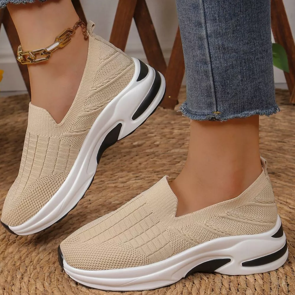 Round Toe Mesh Slip-Ons, image 2