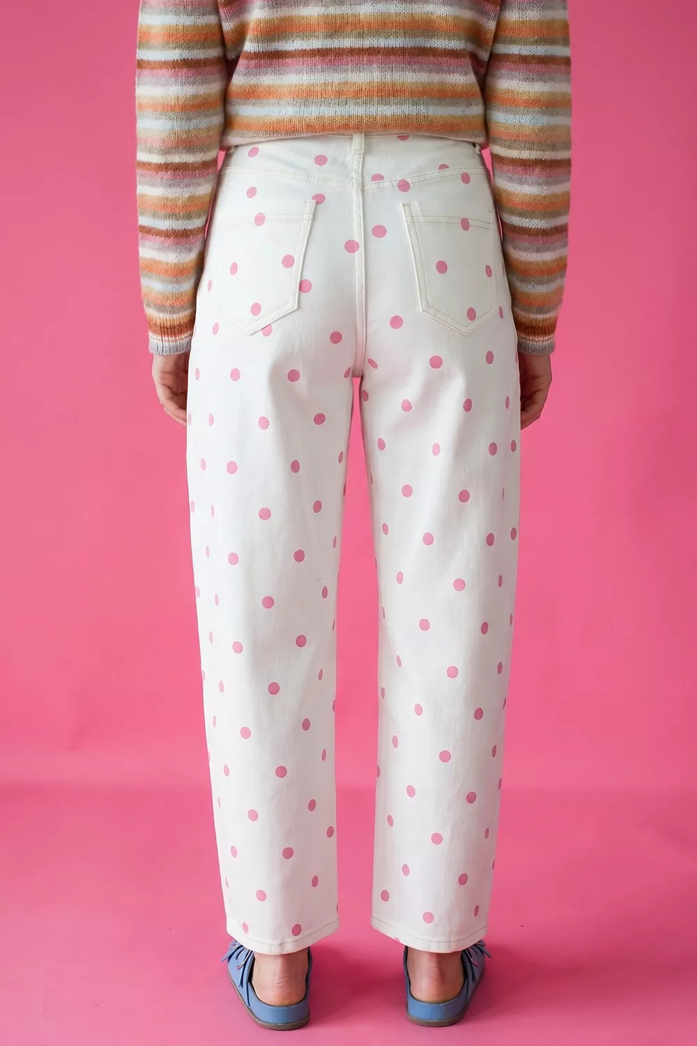 Polka Dot Wide-Leg Jeans, image 5