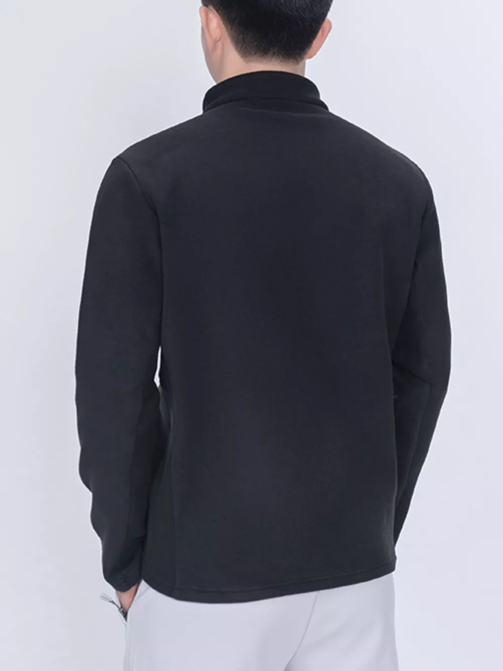 Men's Plus Size Quarter-Zip Fleece Sweatshirt, image 6