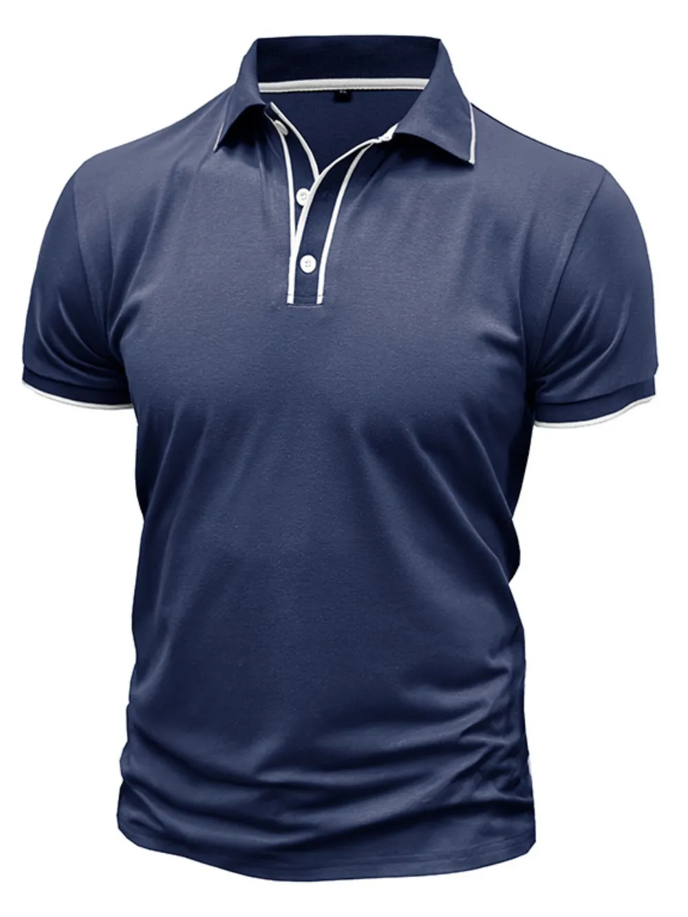 Men's Slim Fit Polo Shirt with Contrast Trim, image 3