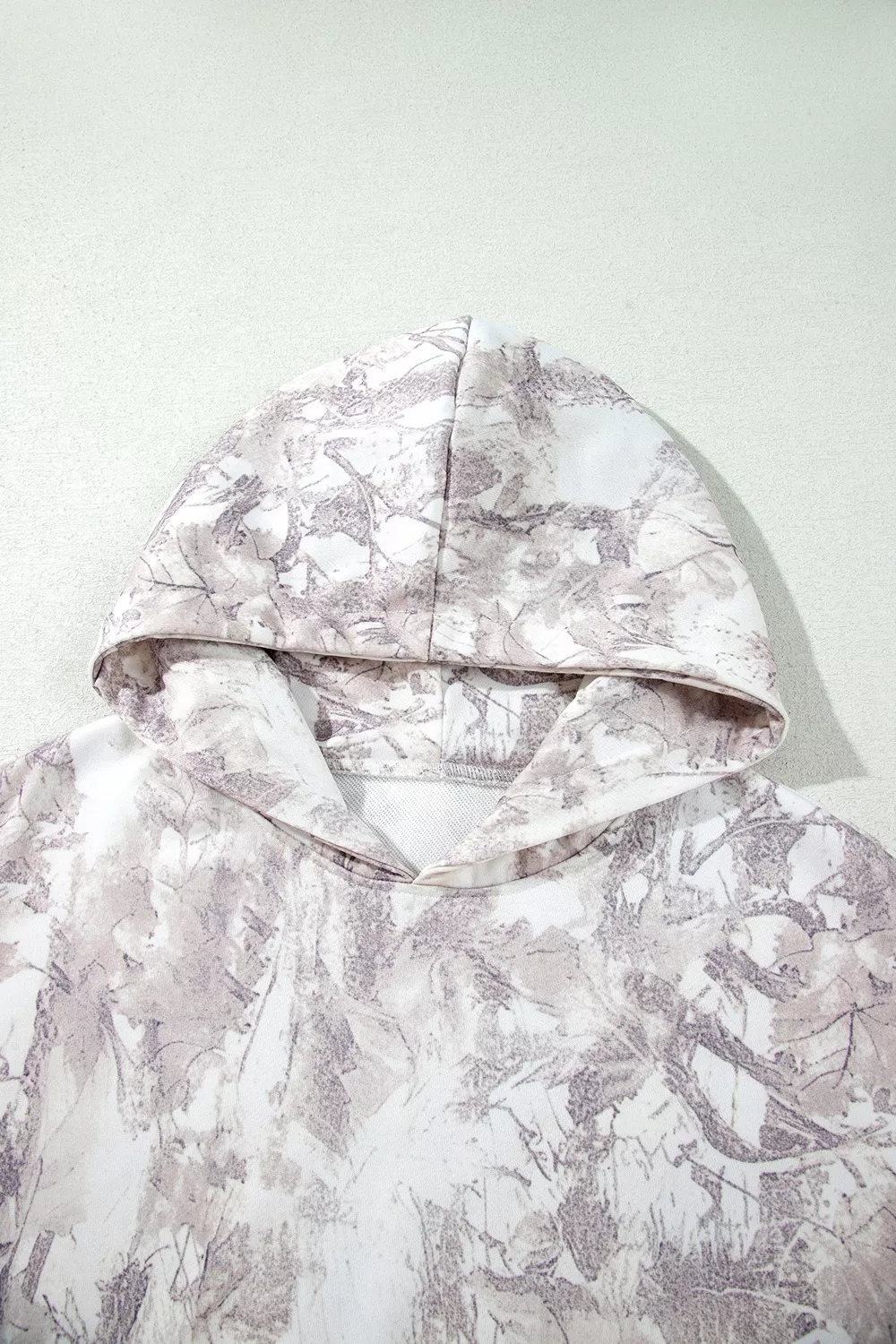Abstract Print Ribbed Cuffs Hem Long Sleeve Hoodie, image 12