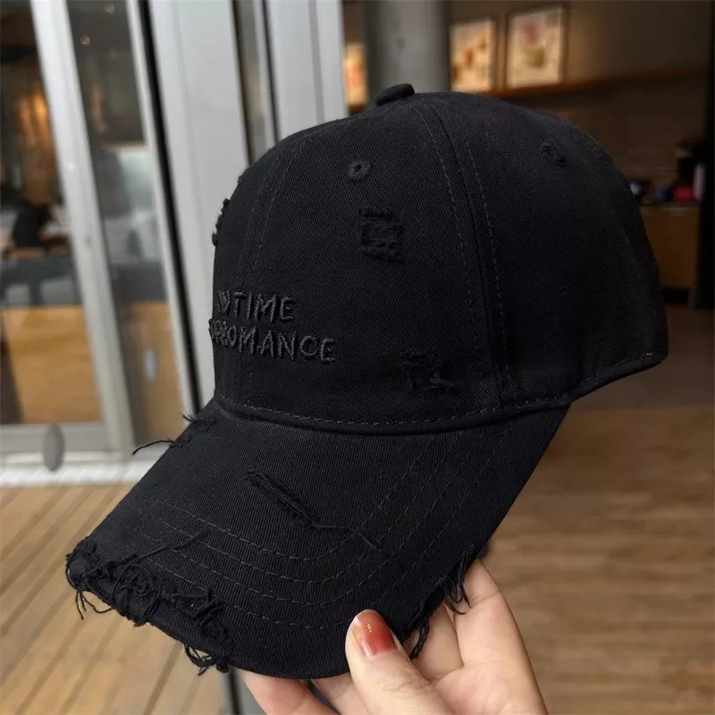 Distressed Embroidered Baseball Cap, image 3