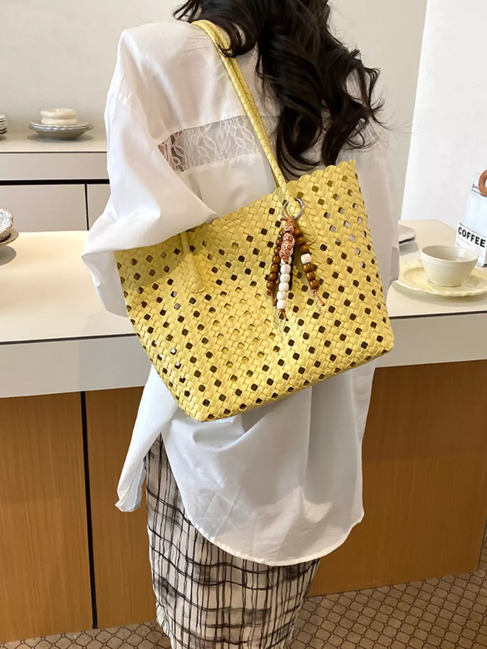 Woven Hollow-Out Shoulder Bag, image 8