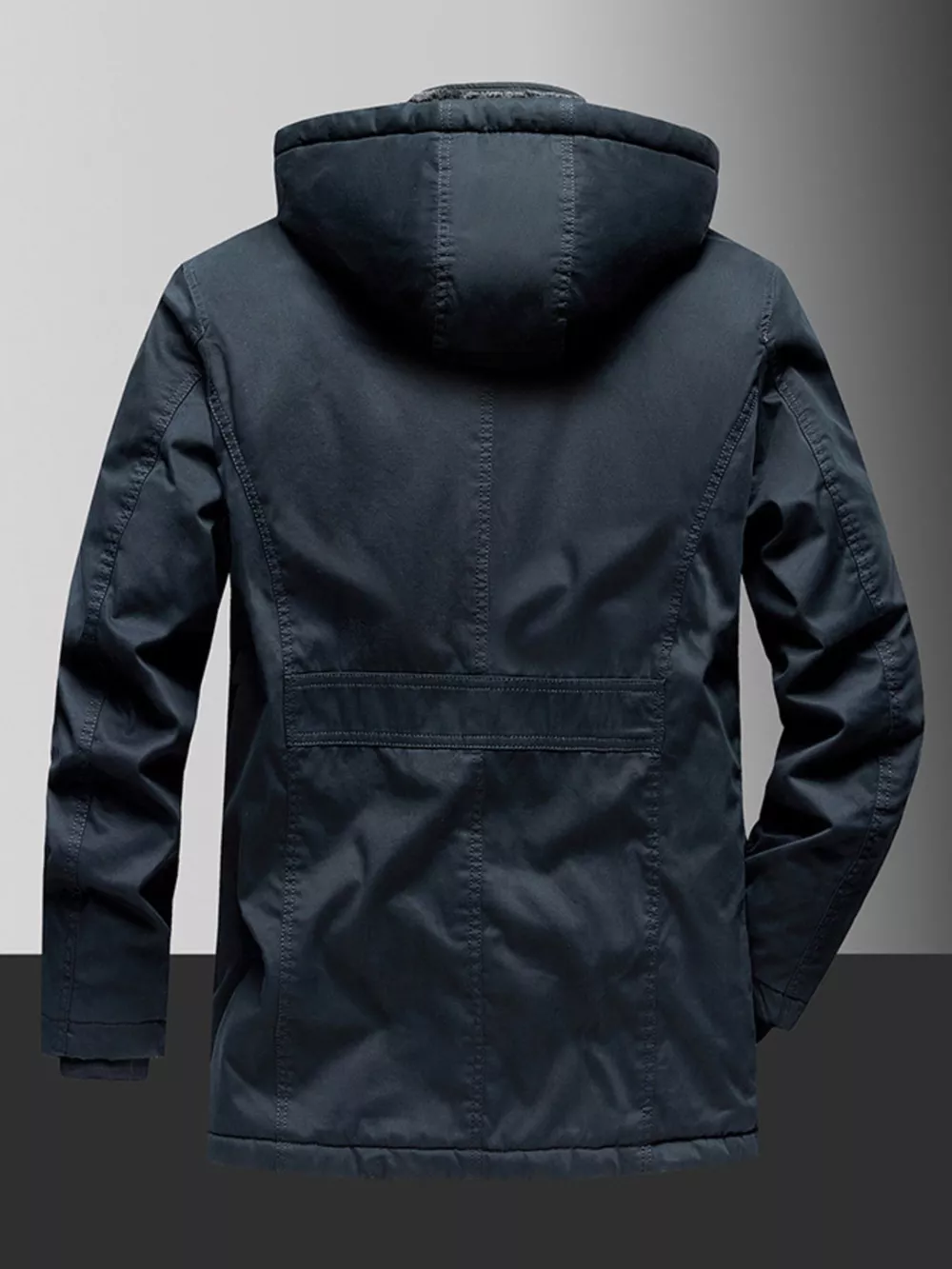 Men's Plus Size Fleece Lined Hooded Winter Coat, image 6