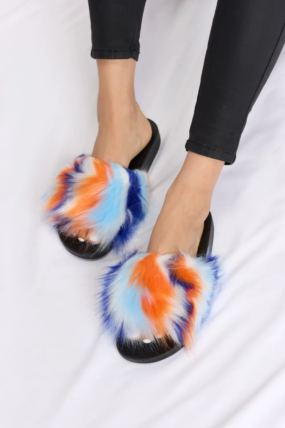 Plush Open-Toe Sandals, image 2