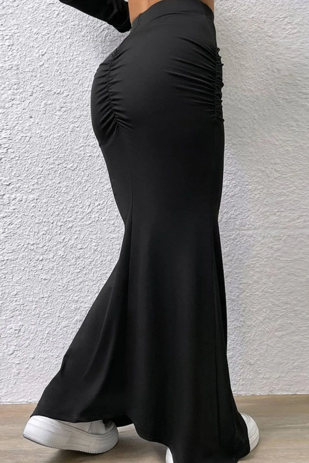 Ruched Maxi Trumpet Skirt, image 2