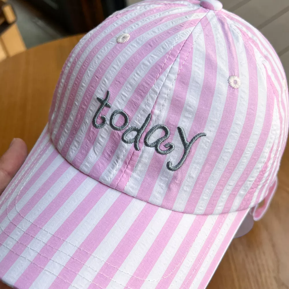 Striped Embroidered Baseball Cap, image 13