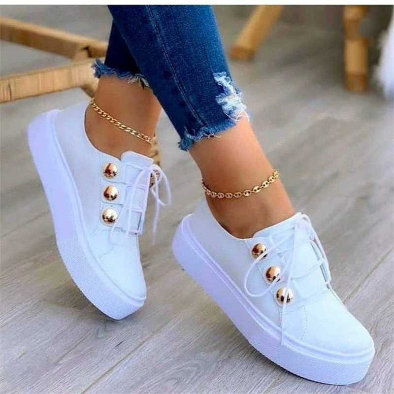Round Toe Platform Sneakers, image 3