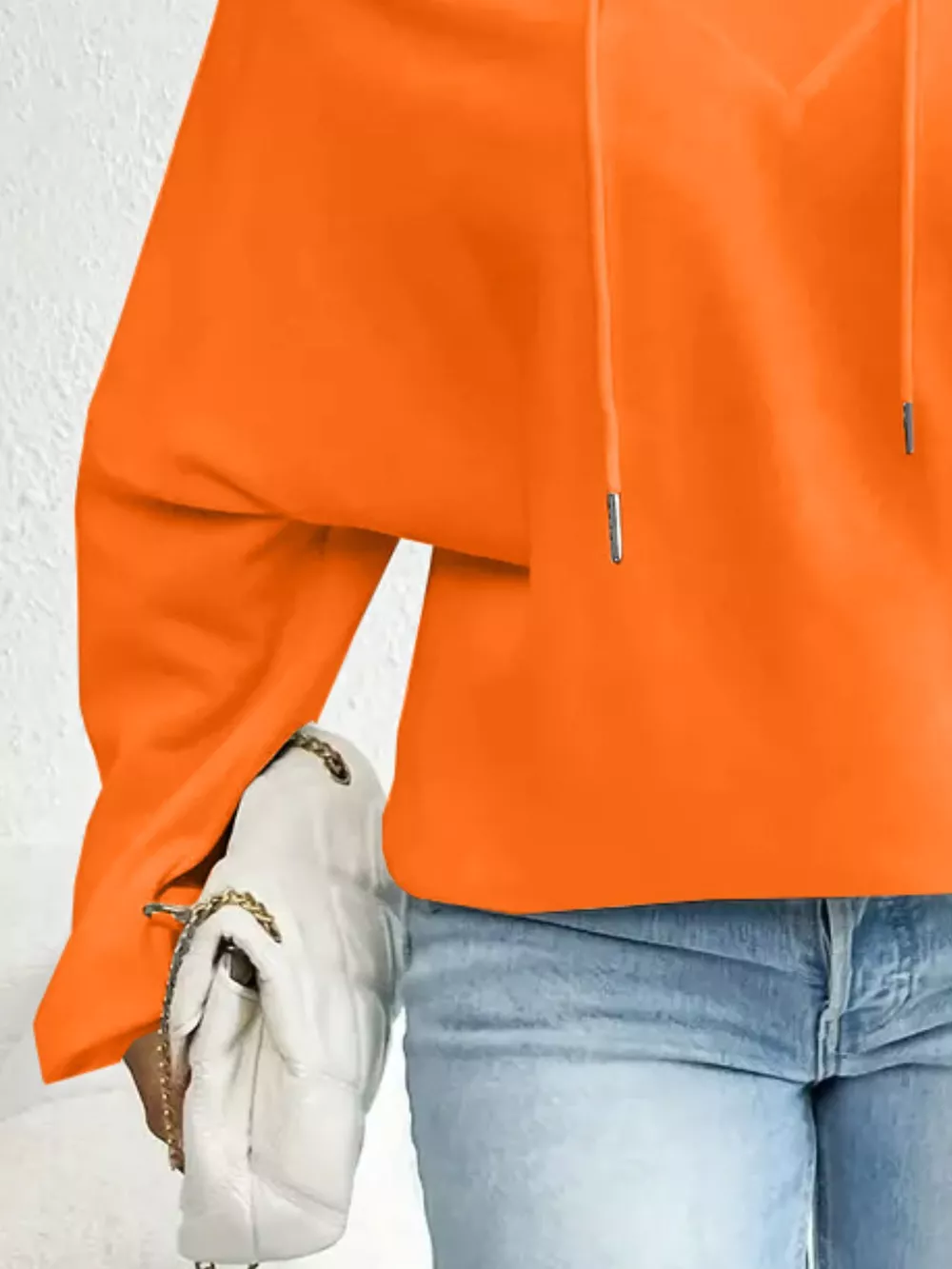 Full Size Off-Shoulder Drawstring Long Sleeve Top Plus Size, image 2