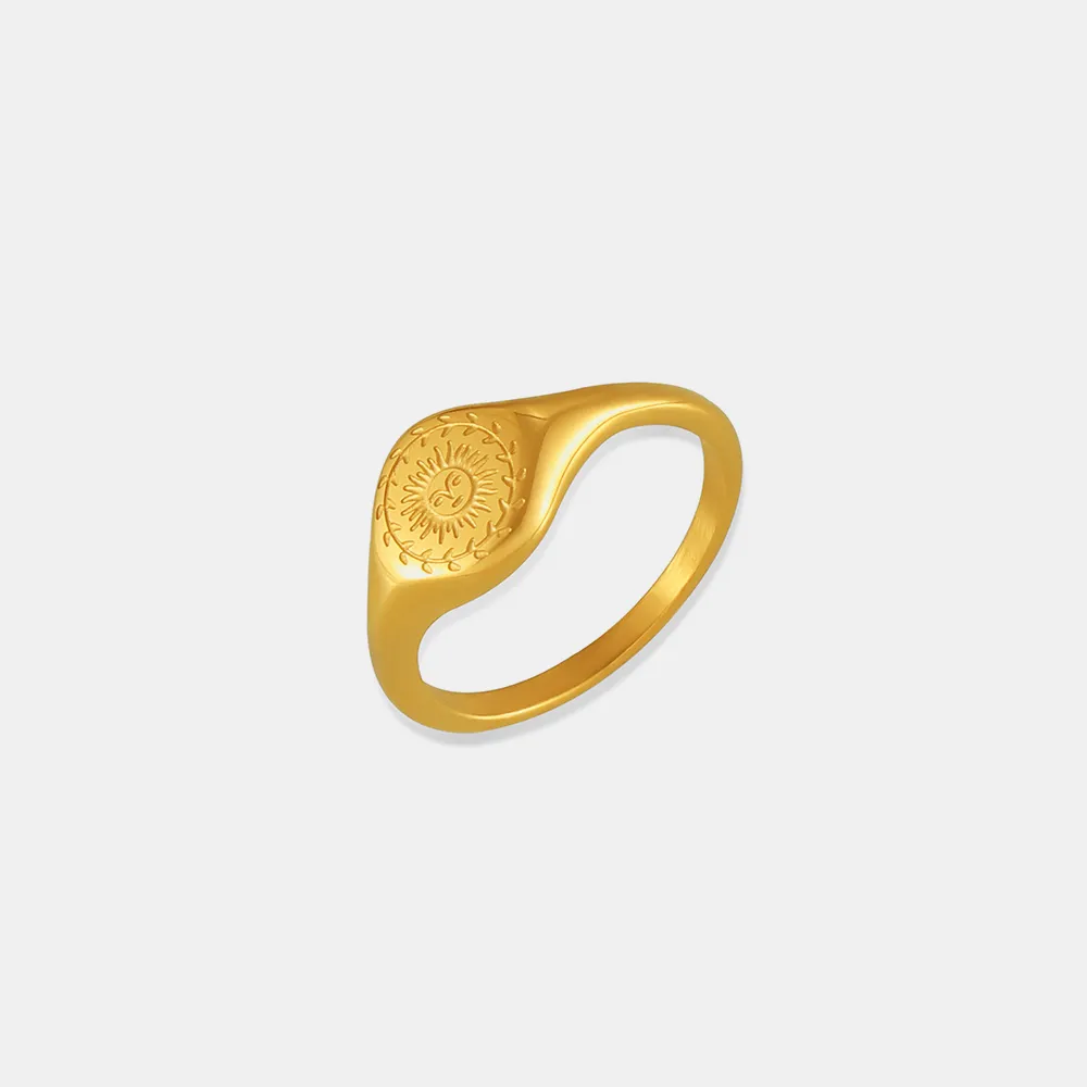 18K Gold-Plated Sun Ring, image 4