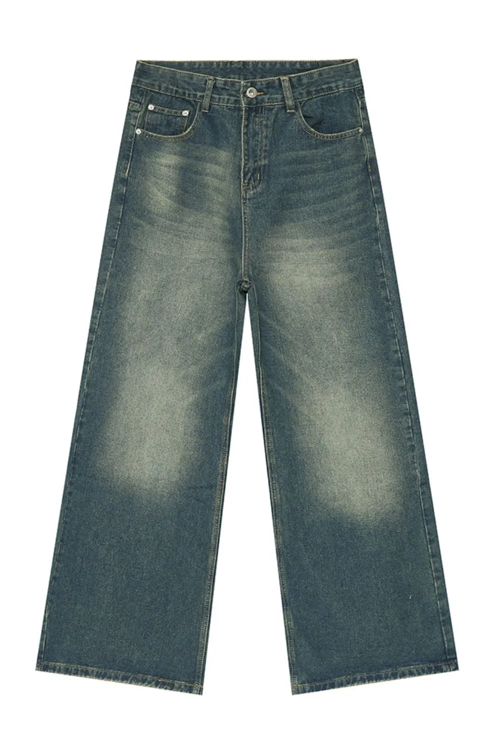 Men's Wide Leg Jeans with Pockets, image 5