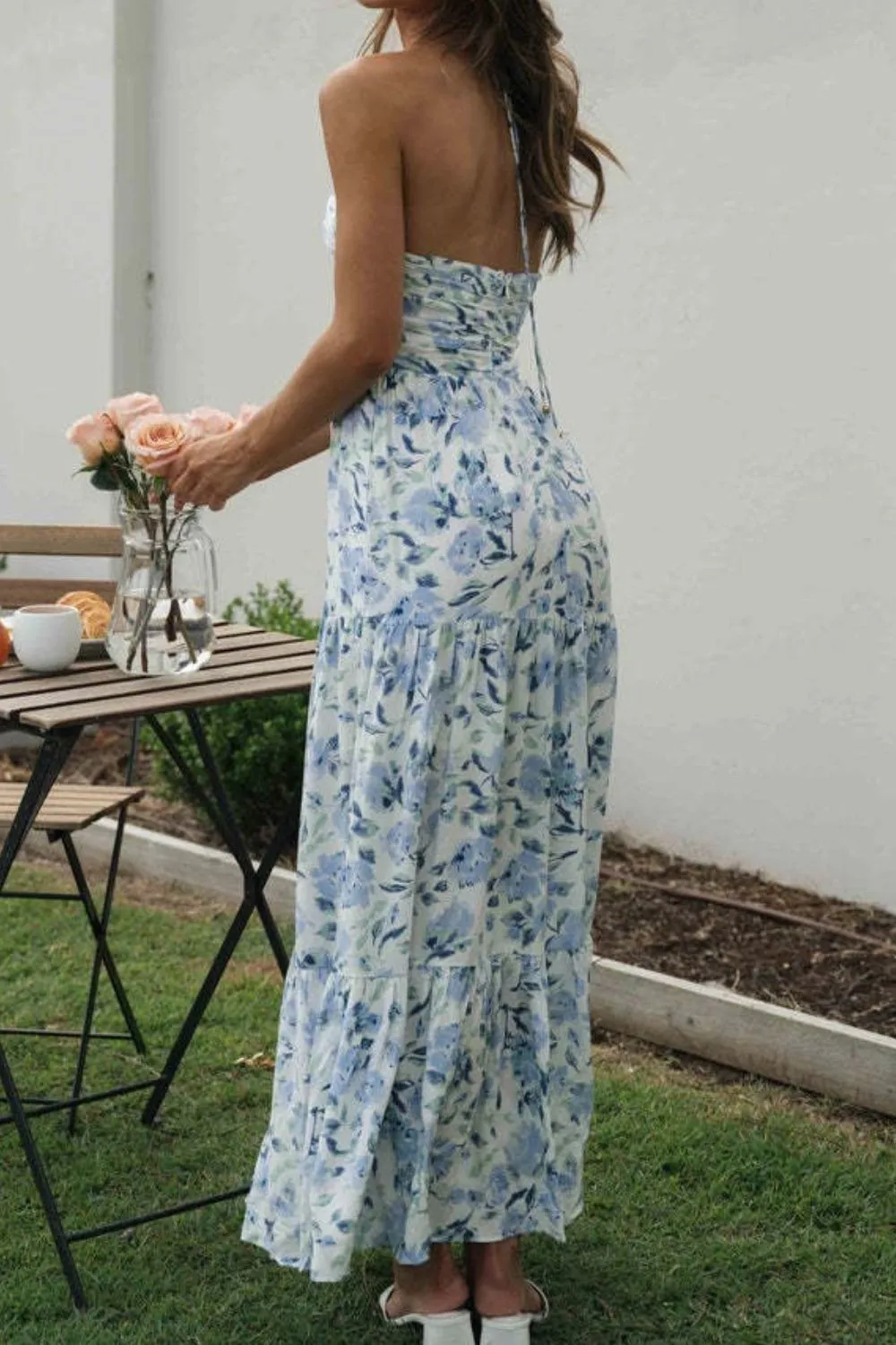 Printed Halter Neck Cami Dress, image 4