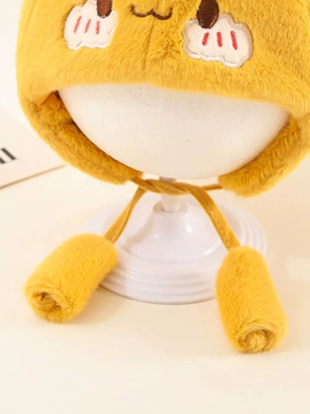 Children's Cute Bear Ear Plush Hat, image 27