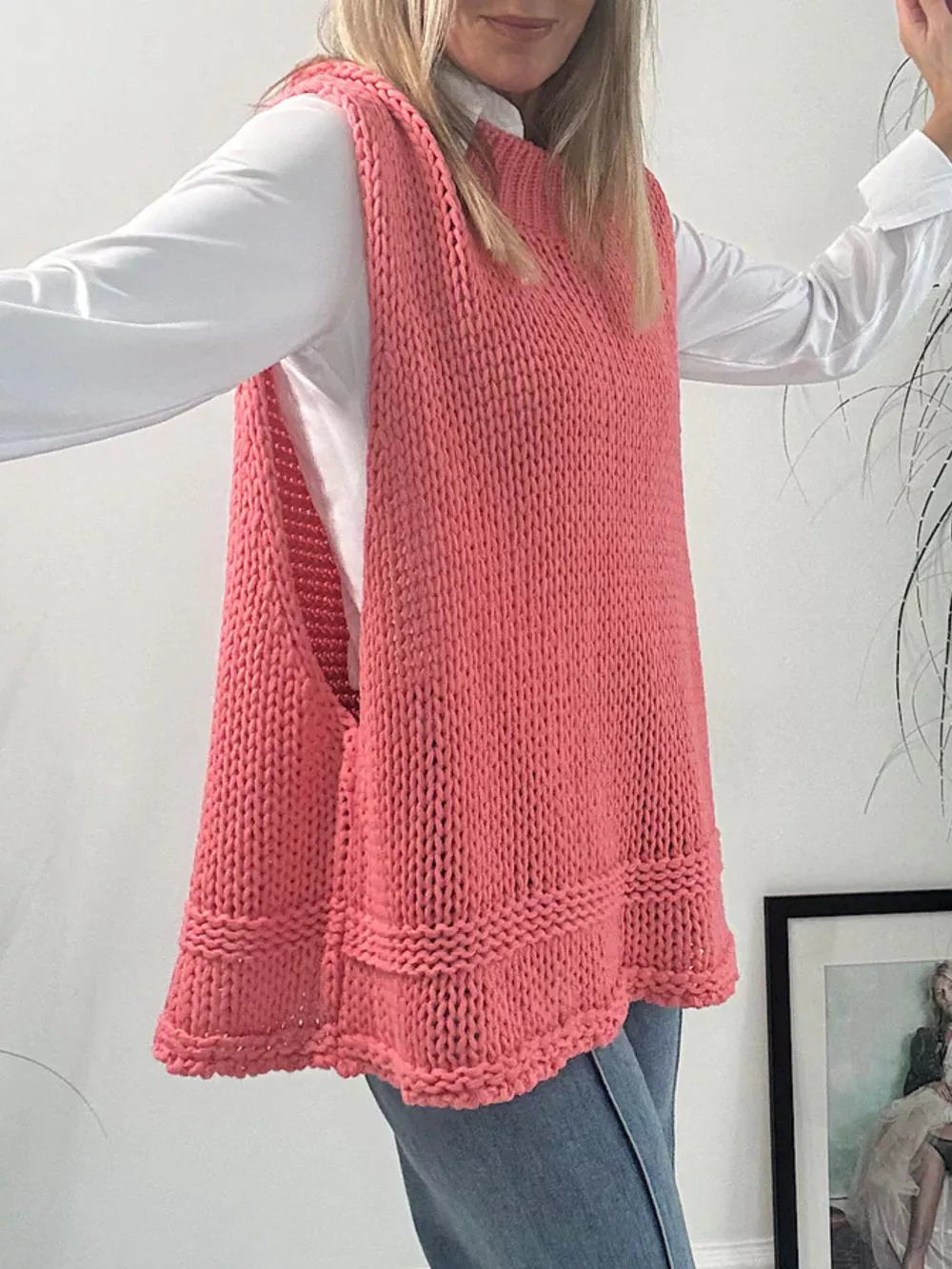 Round Neck Sweater Vest, image 2