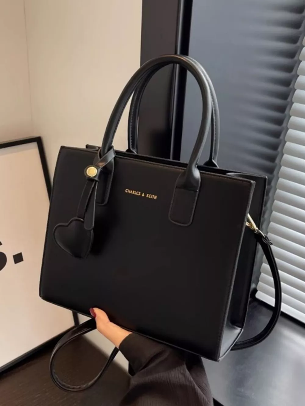 Top Handle Leather Crossbody Bag, image 5
