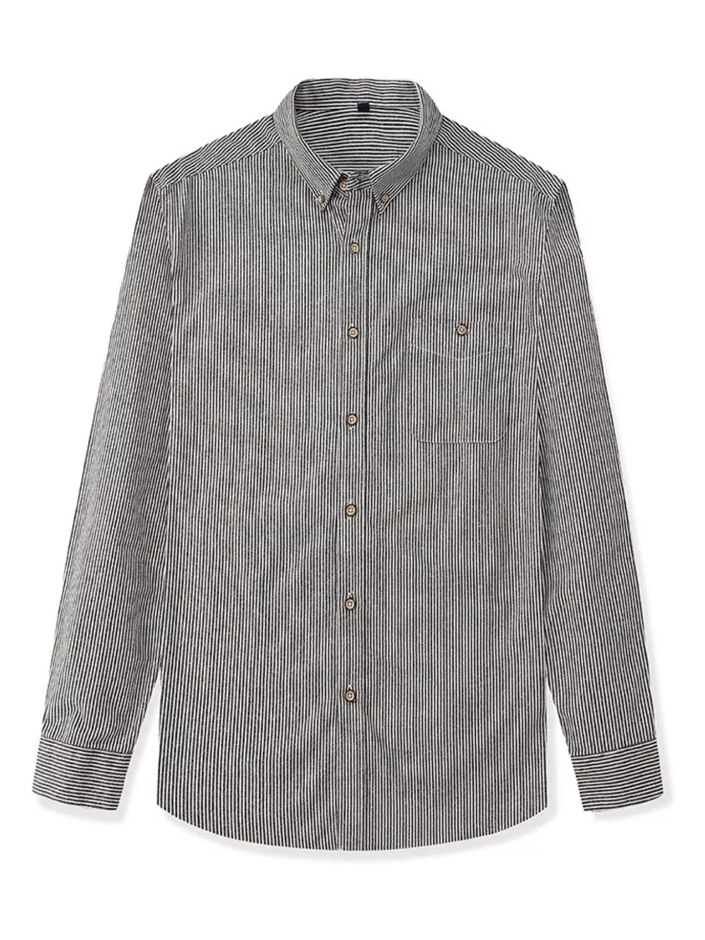 Men's Full Size Casual Striped Corduroy Shirt Plus Size, image 8