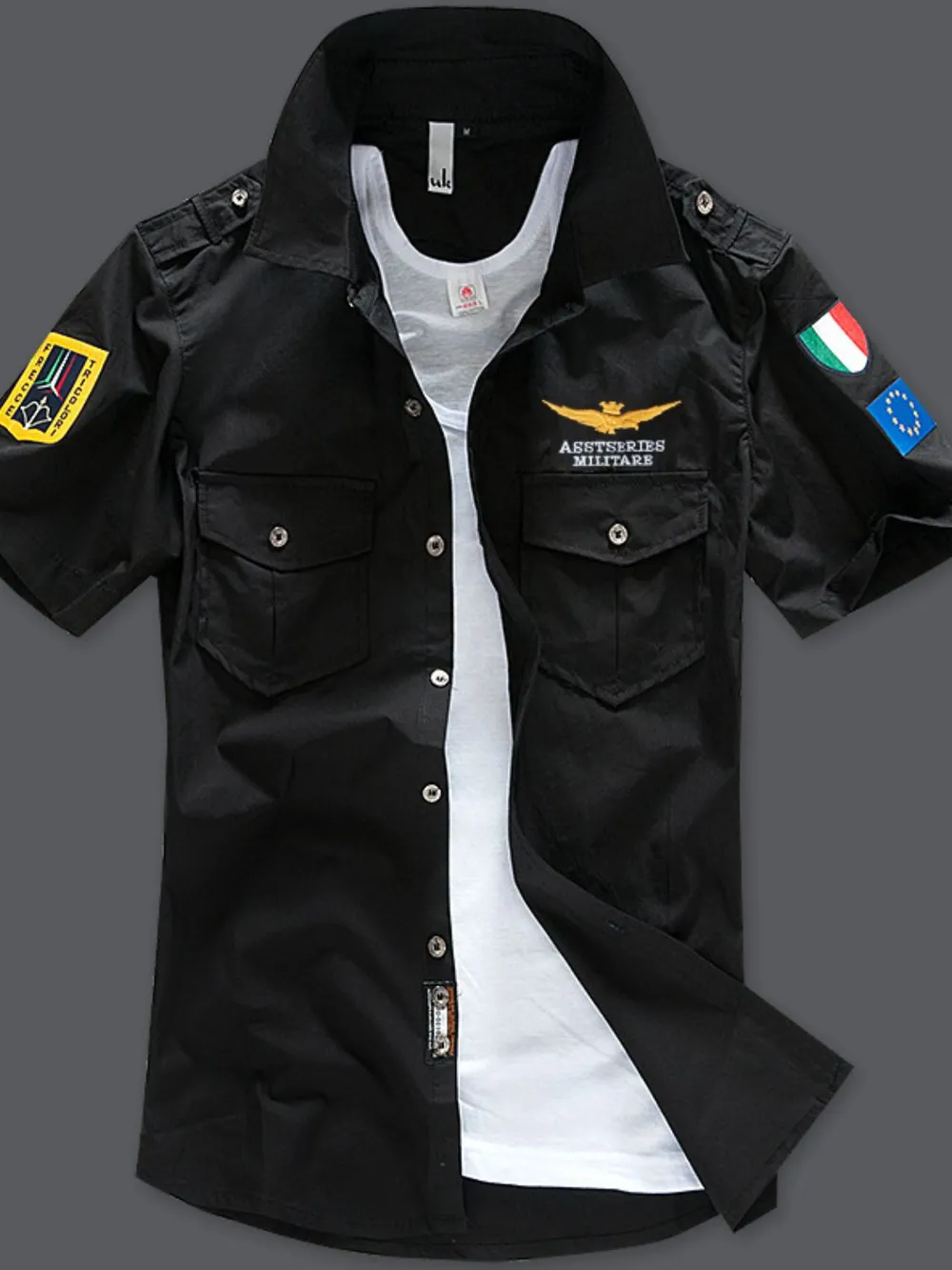 Men's Full Size Button Up Short Sleeve Shirt Plus Size