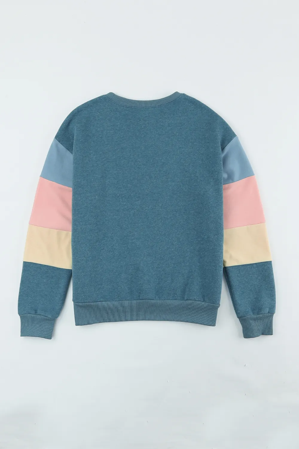 Color Block Round Neck Long Sleeve Sweatshirt, image 6