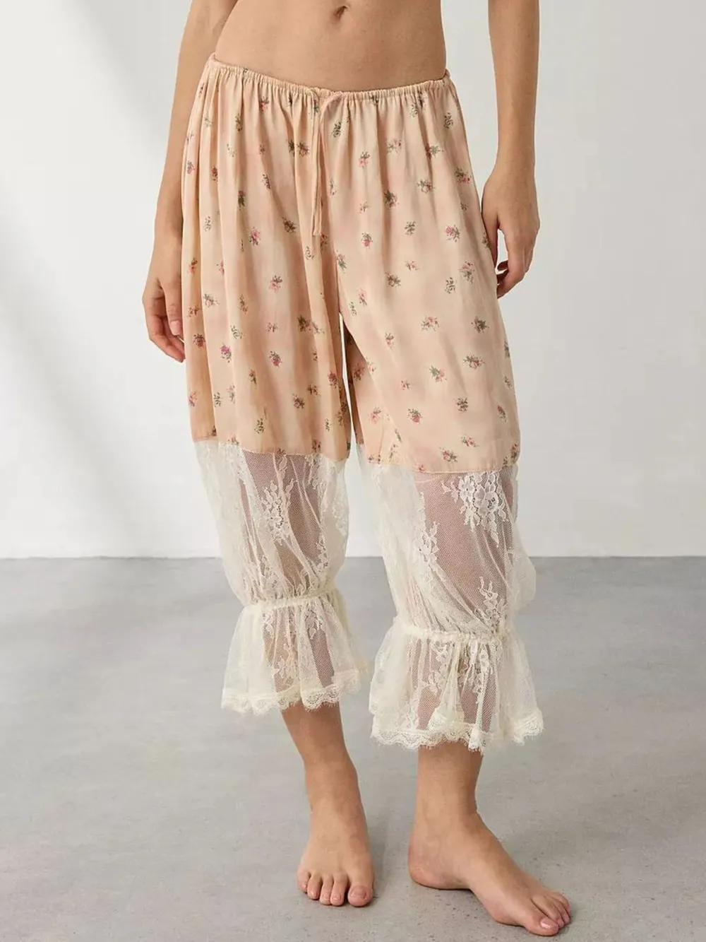 Floral Lace Patchwork Pants, image 7