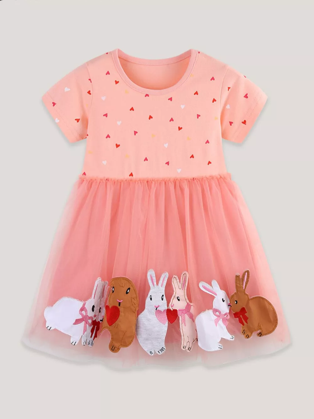 Children's Bunny Applique Tulle Dress, image 2