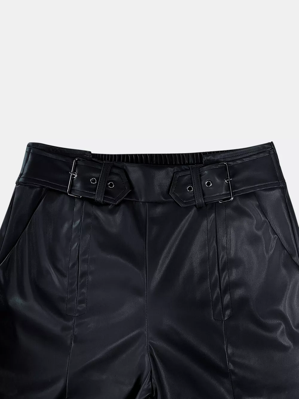 Half Elastic Waist Wide Leg Pants, image 8