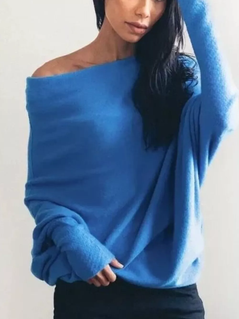 Boat Neck Long Sleeve Sweater, image 21