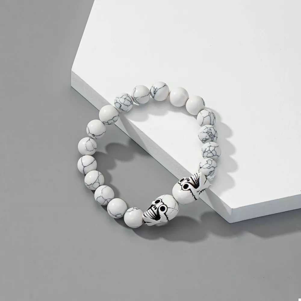 Halloween Skull Beaded Bracelet