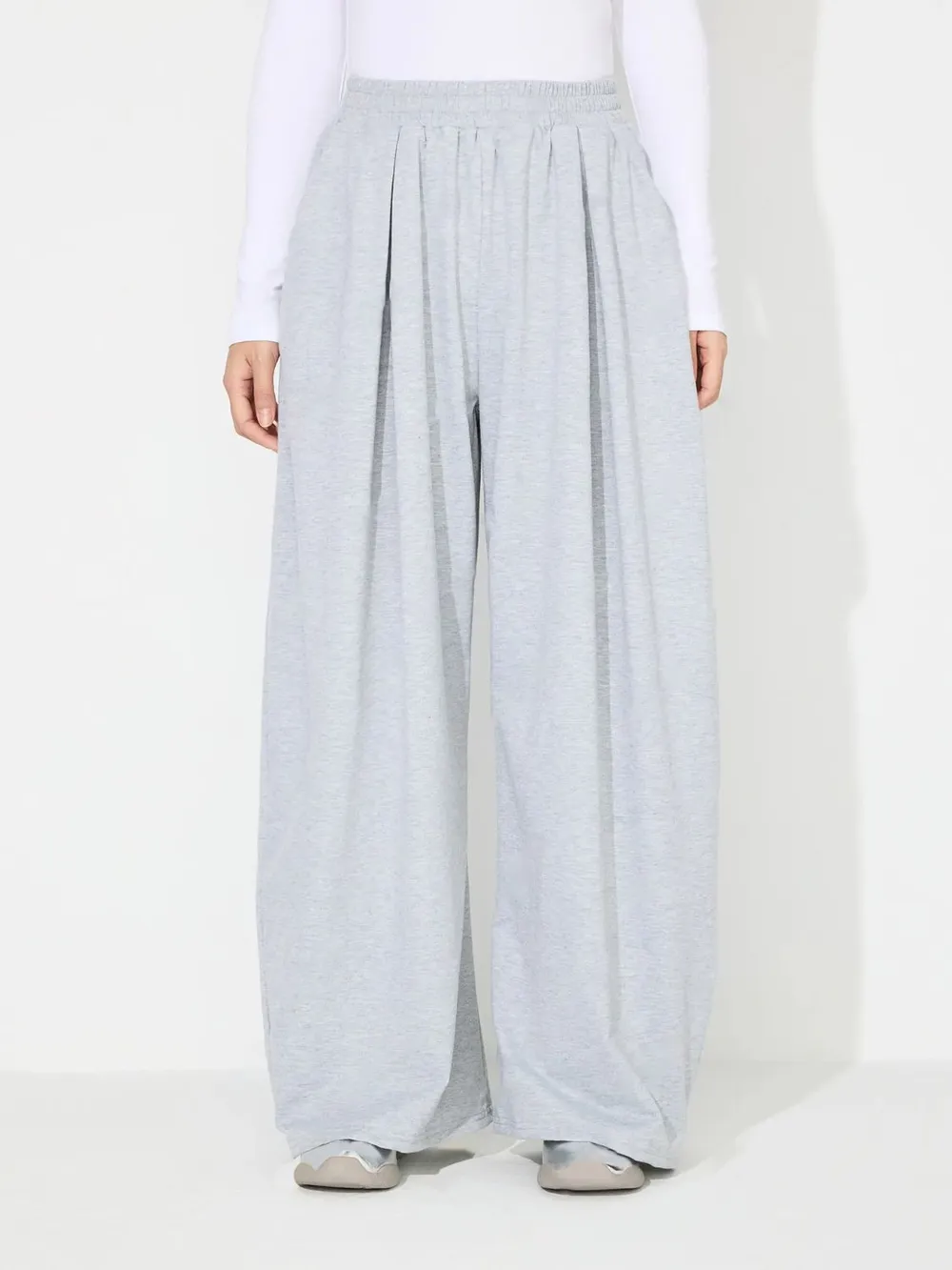 Elastic Waist Wide Leg Pants with Pockets, image 5