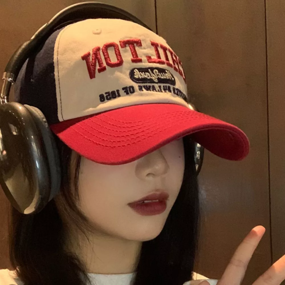 Embroidered Color Block Baseball Cap