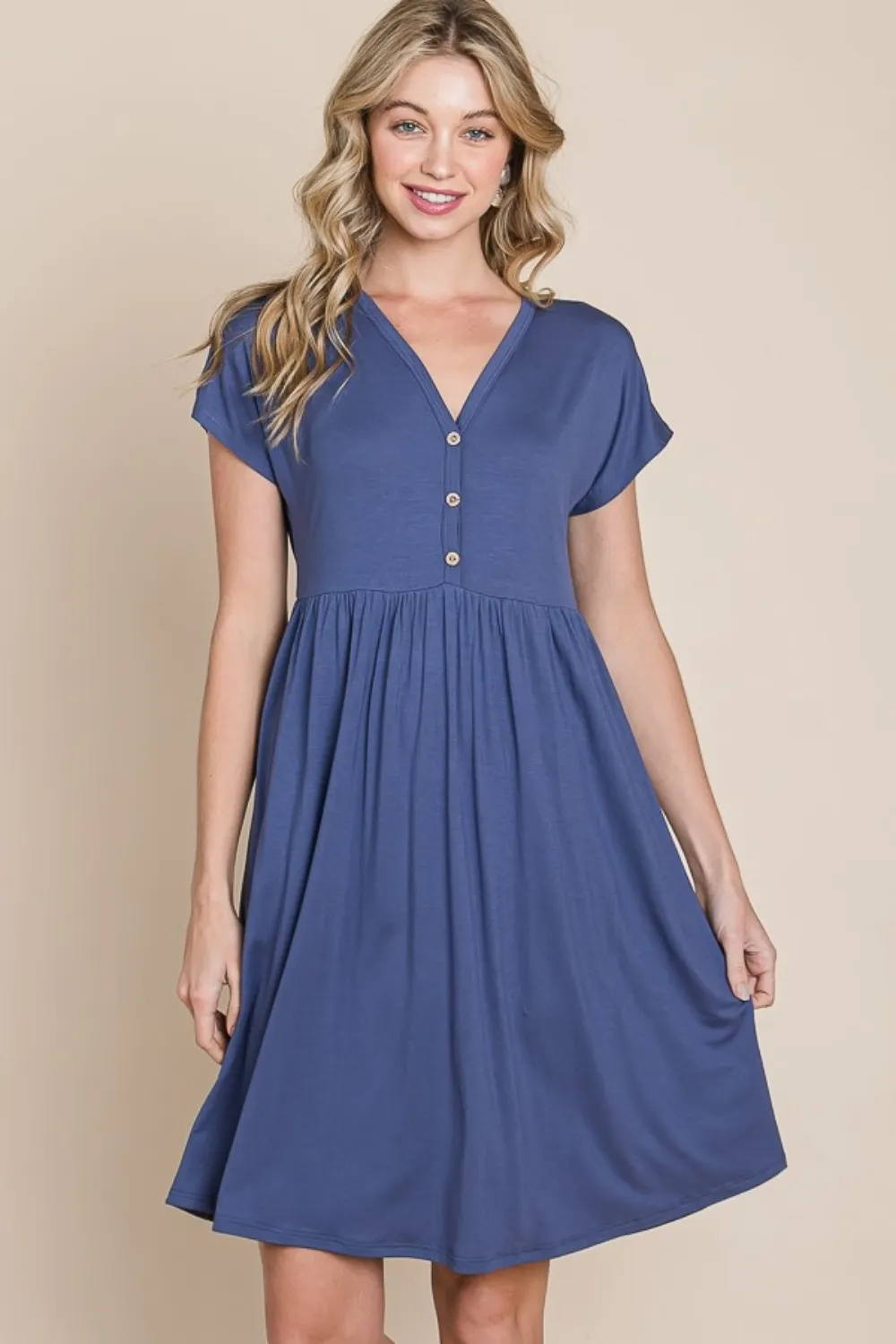 V-Neck Short Sleeve Dress, image 3