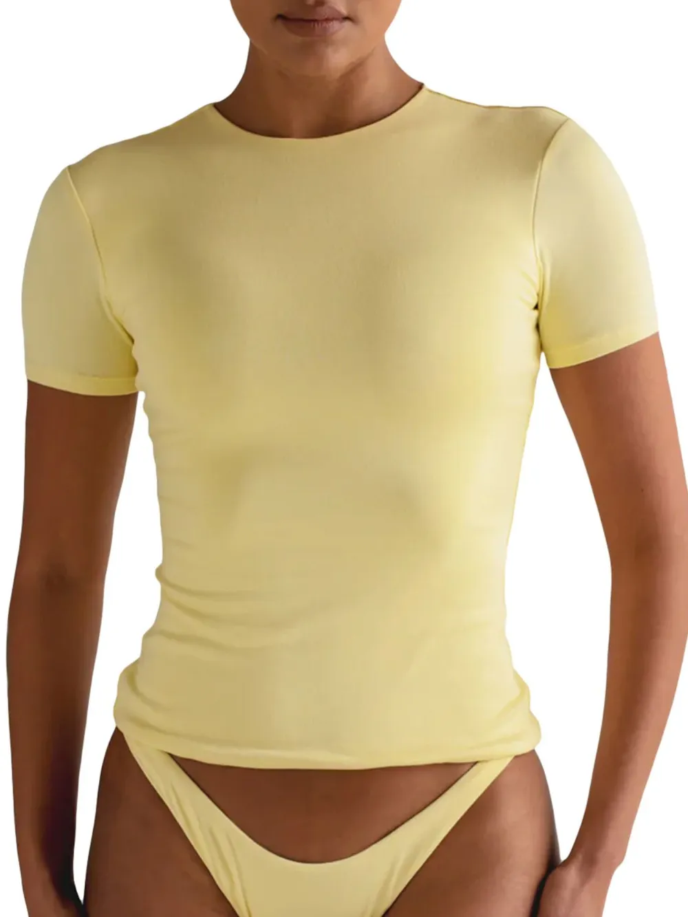 Round Neck Short Sleeve Swim Top, image 6